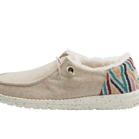 Hey Dude Beige Canvas Women's Slippers - Picture 1 of 6